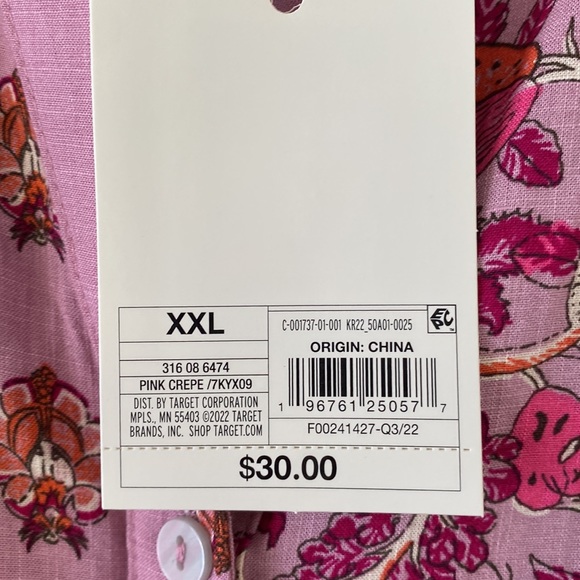 Knox Rose Pink/Lavender Patterned Button Down Shirt Size XXL - Picture 16 of 16